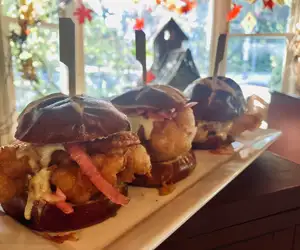 Fried mushroom sliders