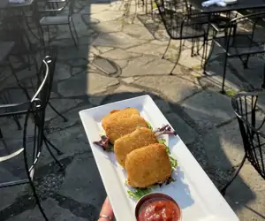 Fried mozzarella and marinara...yum!